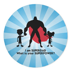 Super Dad 5' Round Indoor Area Rug