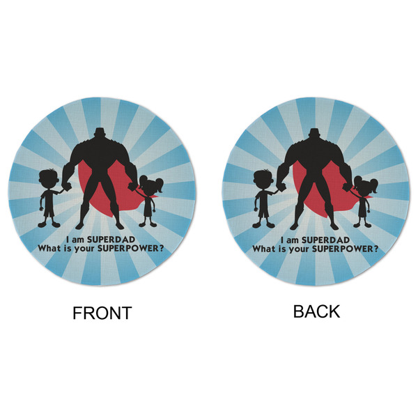 Super Dad Round Linen Placemats - APPROVAL (double sided)