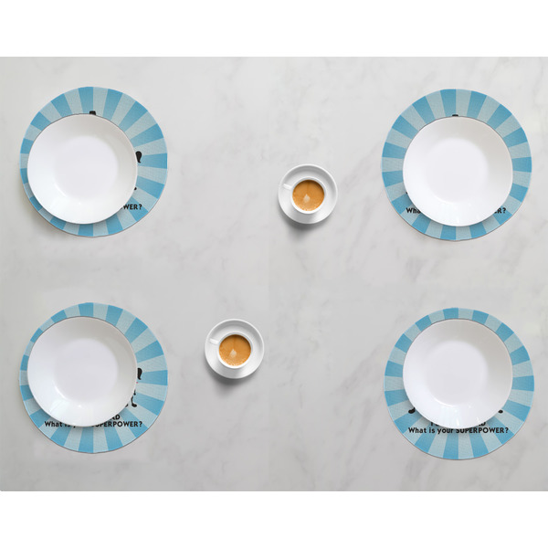 Super Dad Round Linen Placemats - LIFESTYLE (set of 4)