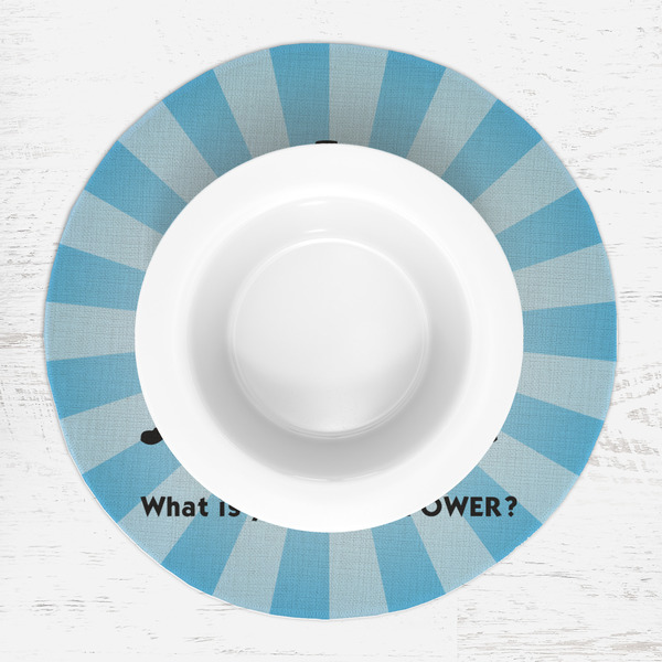 Super Dad Round Linen Placemats - LIFESTYLE (single)