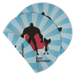 Super Dad Round Linen Placemat - Double Sided - Set of 4