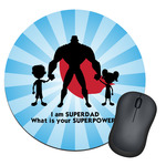 Super Dad Round Mouse Pad