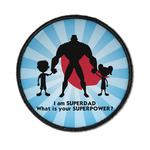 Super Dad Iron On Round Patch