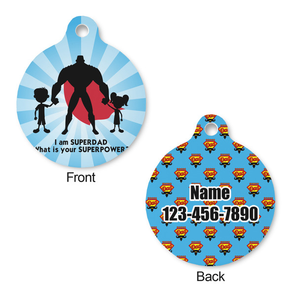 Super Dad Round Pet ID Tag - Large - Approval