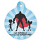 Super Dad Round Pet ID Tag - Large - Front