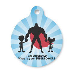 Super Dad Round Pet ID Tag - Small