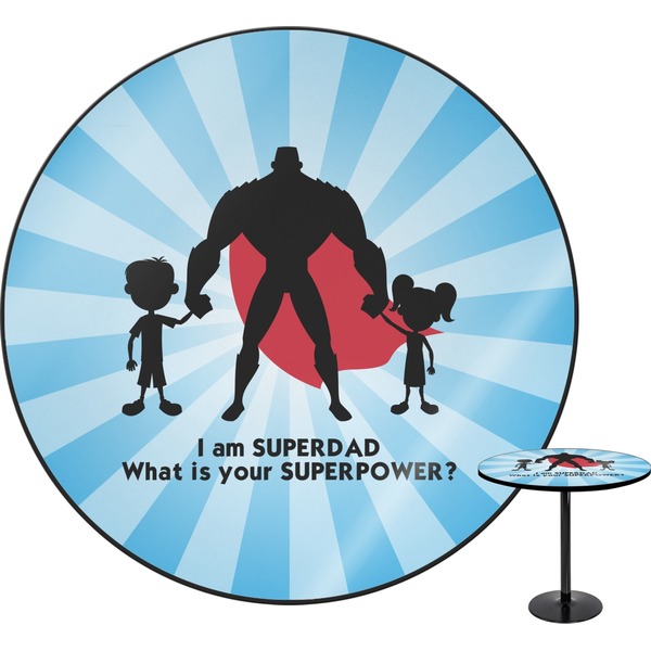 Custom Super Dad Round Table