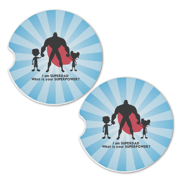 Super Dad Sandstone Car Coasters - Set of 2