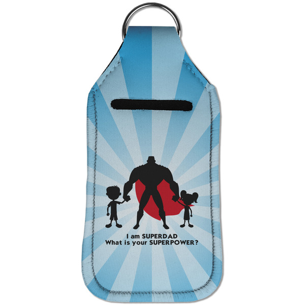 Super Dad Sanitizer Holder Keychain - Large (Front)