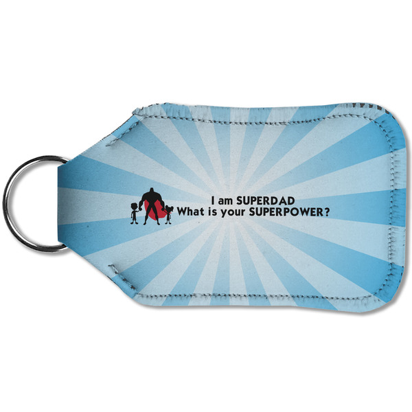 Super Dad Sanitizer Holder Keychain - Small (Back)