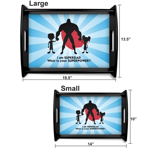 Super Dad Serving Tray Black Sizes