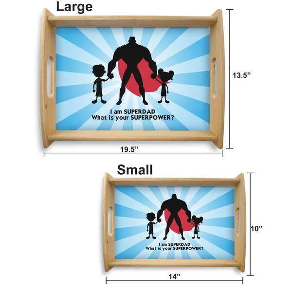 Super Dad Serving Tray Wood Sizes