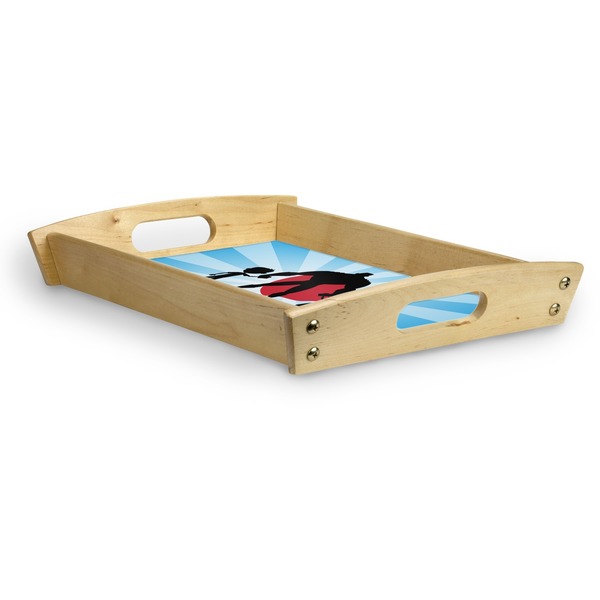 Super Dad Serving Tray Wood Small - Corner