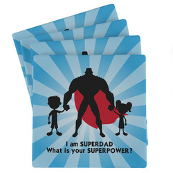 Super Dad Absorbent Stone Coasters - Set of 4