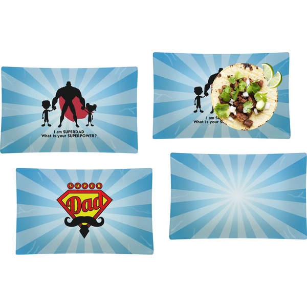 Super Dad Set of Rectangular Dinner Plates