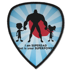 Super Dad Iron on Shield Patch A