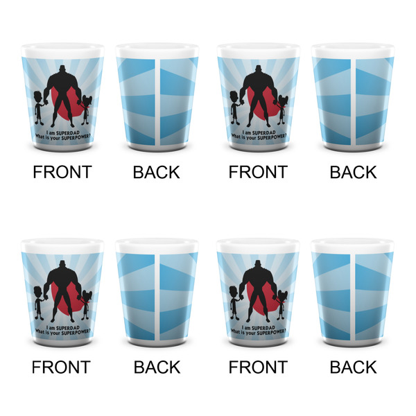 Super Dad Shot Glass - White - Set of 4 - APPROVAL