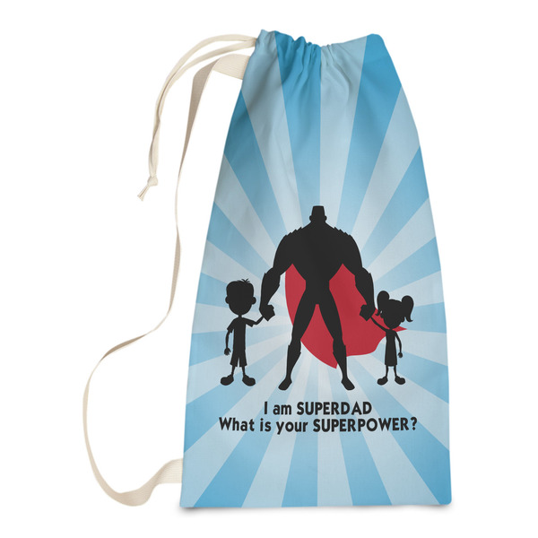 Custom Super Dad Laundry Bags - Small