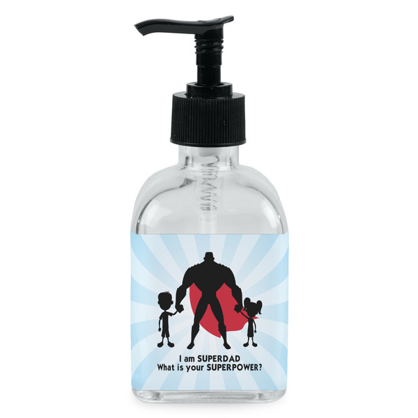 Custom Super Dad Glass Soap & Lotion Bottle - Single Bottle