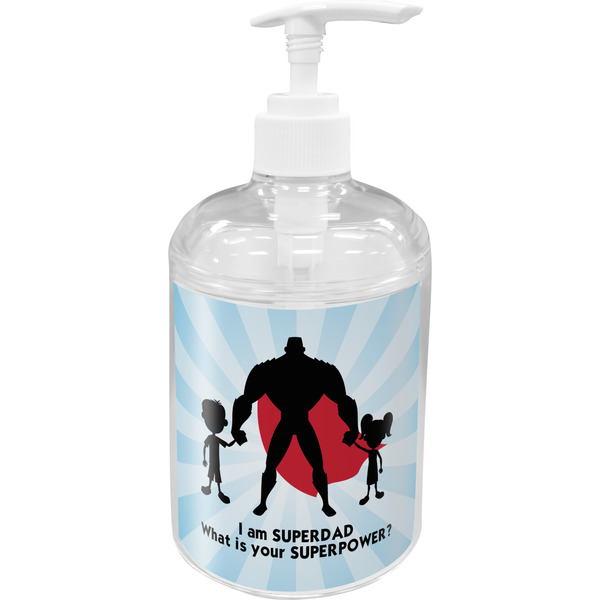 Custom Super Dad Acrylic Soap & Lotion Bottle