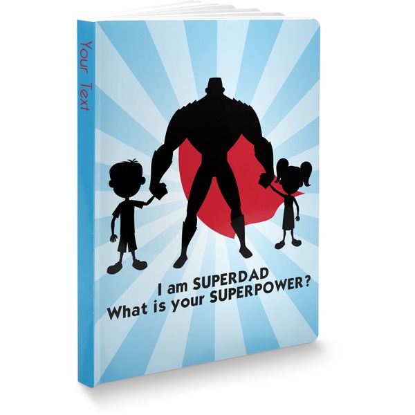 Custom Super Dad Softbound Notebook - 7.25" x 10"