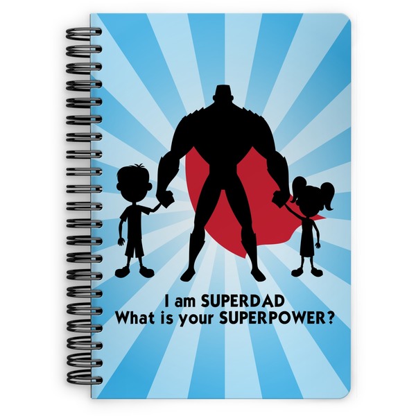 Custom Super Dad Spiral Notebook - 7x10