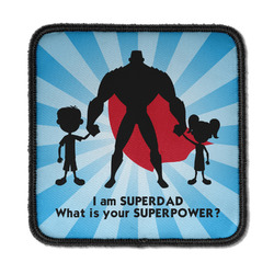 Super Dad Iron On Square Patch