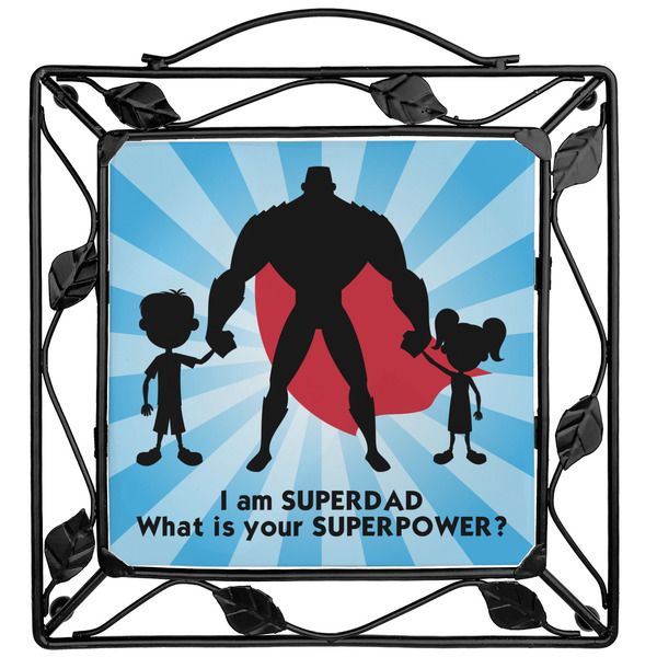 Custom Super Dad Square Trivet