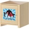 Super Dad Square Wall Decal on Wooden Cabinet