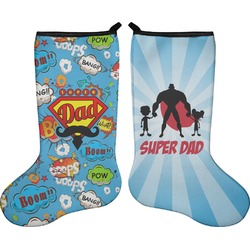 Super Dad Holiday Stocking - Double-Sided - Neoprene