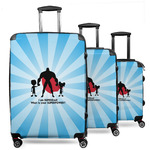 Super Dad 3 Piece Luggage Set - 20" Carry On, 24" Medium Checked, 28" Large Checked