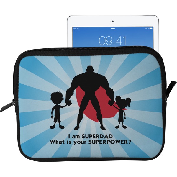 Custom Super Dad Tablet Case / Sleeve - Large