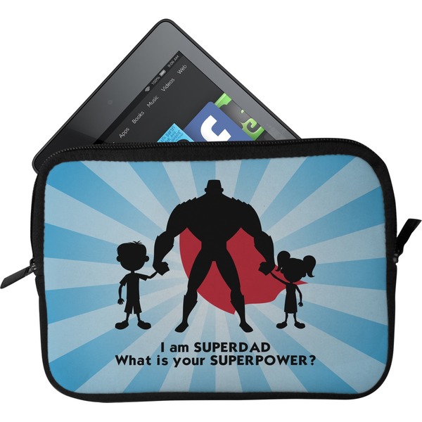 Custom Super Dad Tablet Case / Sleeve - Small