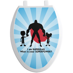 Super Dad Toilet Seat Decal - Elongated