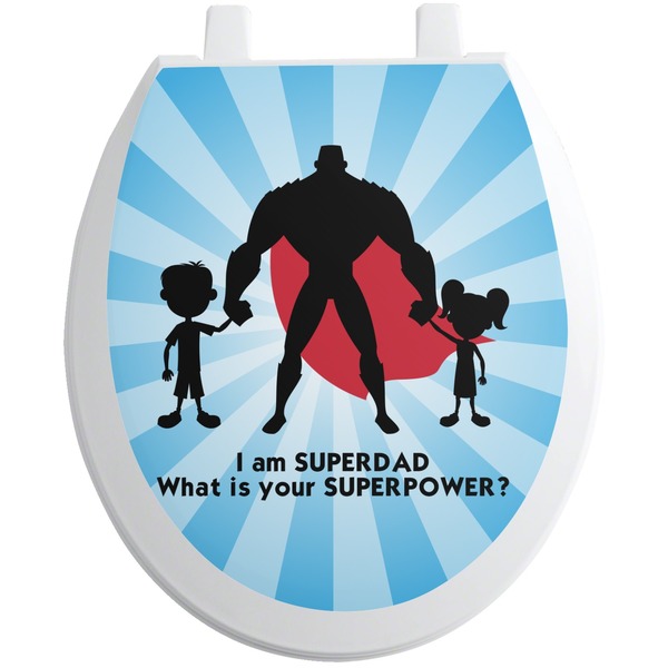 Custom Super Dad Toilet Seat Decal