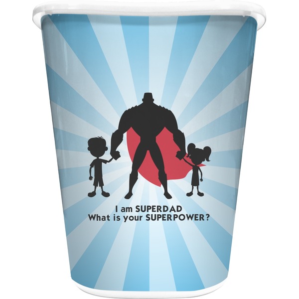 Custom Super Dad Waste Basket
