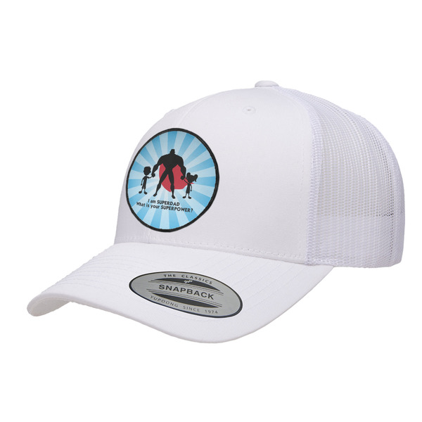 Custom Super Dad Trucker Hat - White