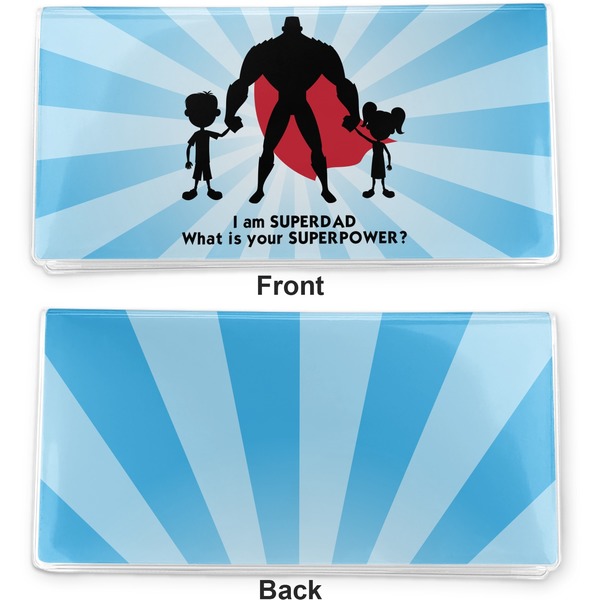 Super Dad Vinyl Check Book Cover - Front and Back