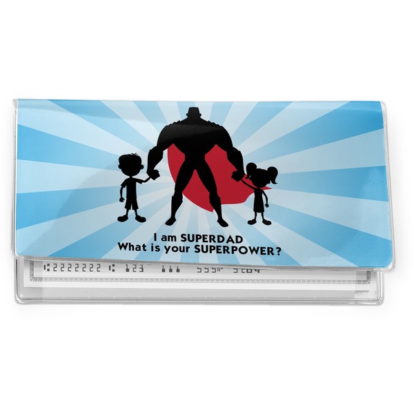 Custom Super Dad Vinyl Checkbook Cover