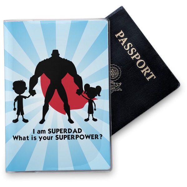 Custom Super Dad Vinyl Passport Holder