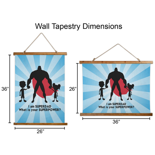 Super Dad Wall Hanging Tapestries - Parent/Sizing