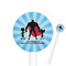 Super Dad 5.5" Round Plastic Stir Sticks - White - Single Sided