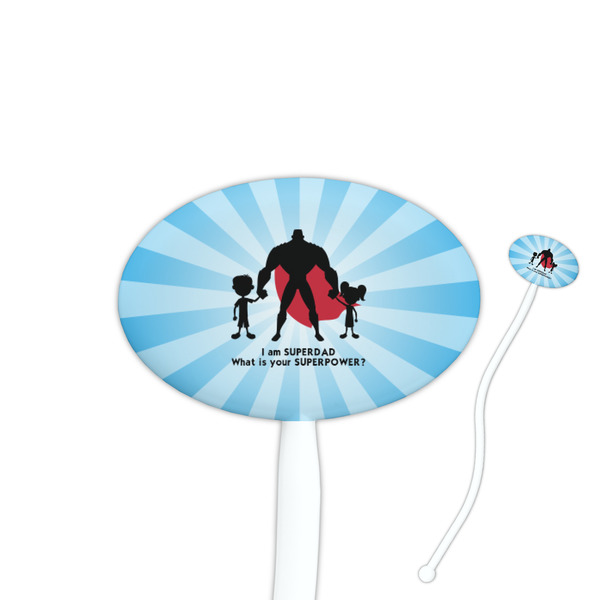 Custom Super Dad Oval Plastic Stir Sticks