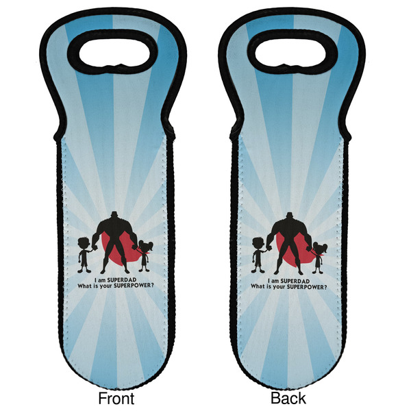 Super Dad Wine Tote Front & Back