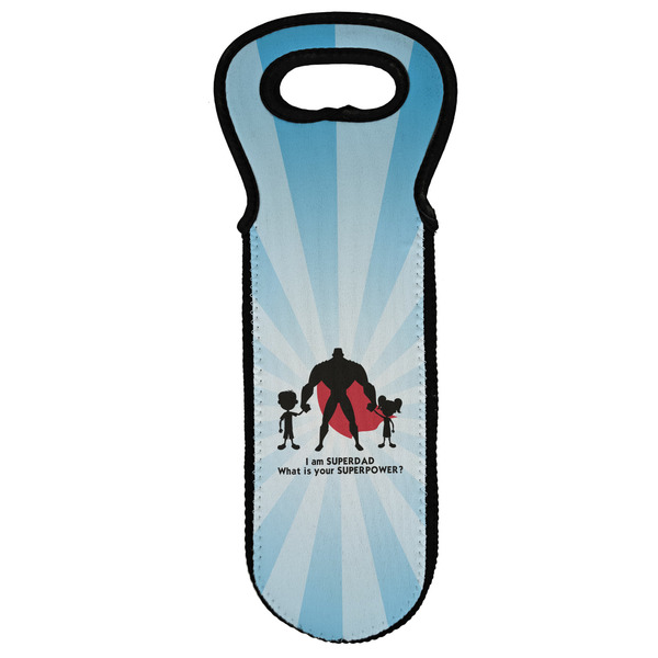 Custom Super Dad Wine Tote Bag