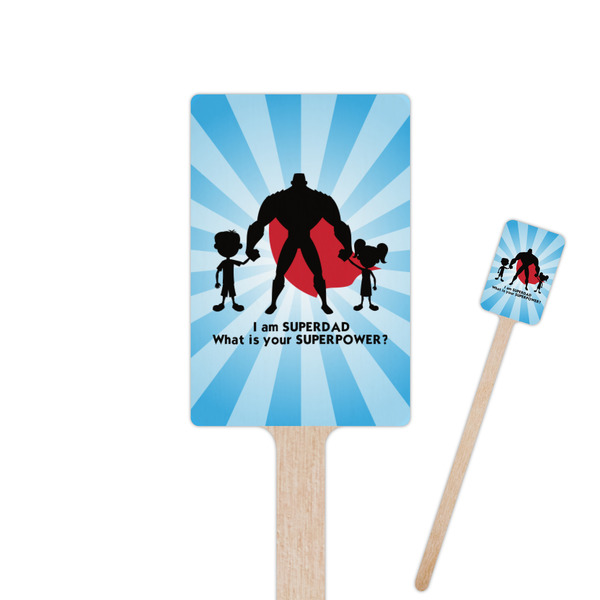 Custom Super Dad Rectangle Wooden Stir Sticks
