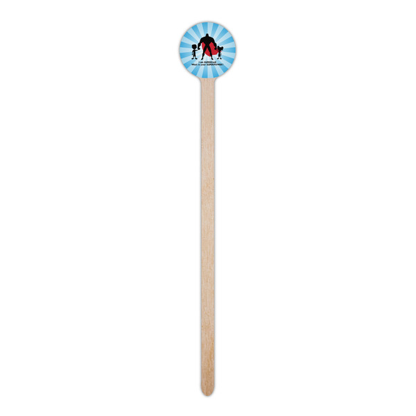 Super Dad Wooden 6" Stir Stick - Round - Single Stick