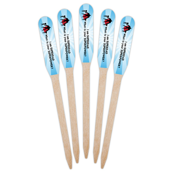 Super Dad Wooden Food Pick - Paddle - Fan View