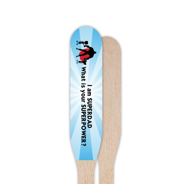 Super Dad Wooden Food Pick - Paddle - Single Sided - Front & Back