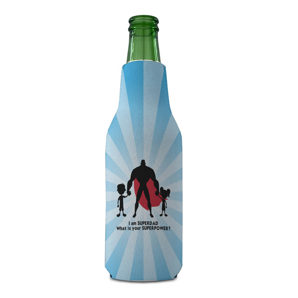 Super Dad Zipper Bottle Cooler - FRONT (bottle)